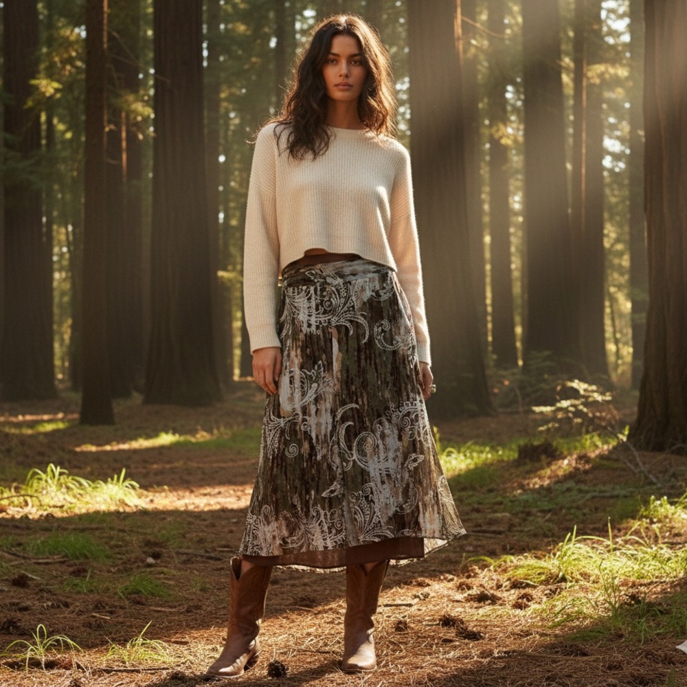 Cato Maxi Skirt Size 14 Forest Fairy Boho Hippie‎ Festival Artsy